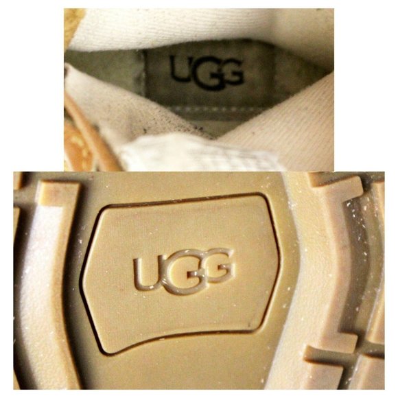 UGG Nessa Chestnut Shearling Boots Women's Sz 4 Suede Sherpa Lined Zipper Back - Picture 9 of 11